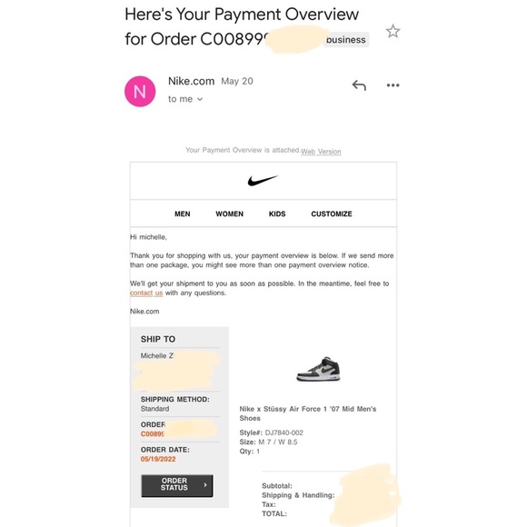 Stussy X Nike Air Force 1 '07 Mid LIMITED EDITION - Picture 11 of 15